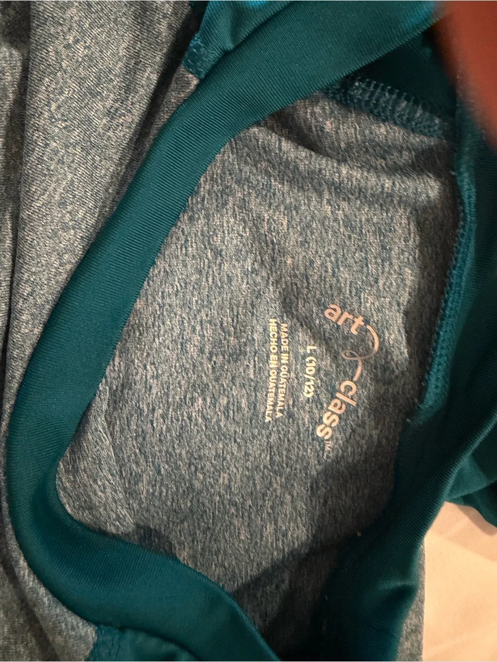 art class Teal and Teal-Blue Raglan Crewneck Sweater